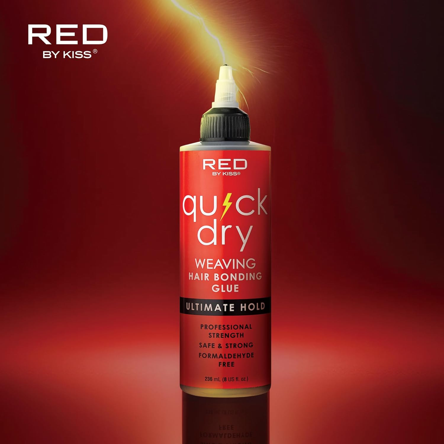 Red by Kiss Quick Dry Hair Bonding Glue, Professional Strong & Long-Lasting Weav