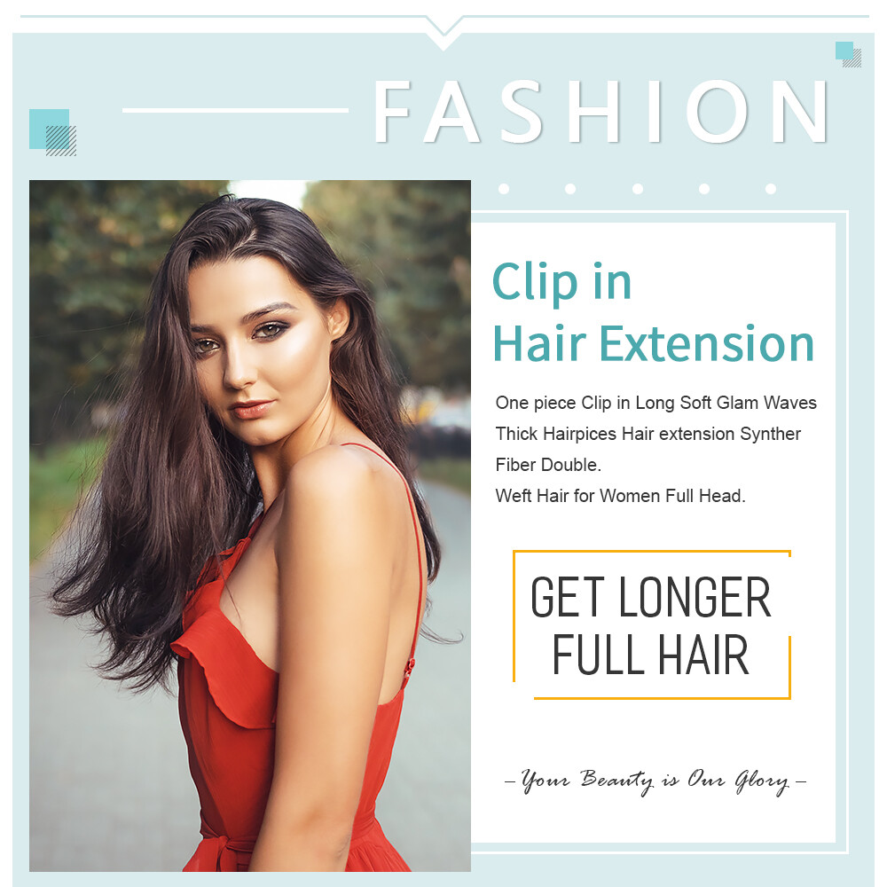 CLEARANCE Seamless Clip In as Human Hair Extension Real Soft Hair Weft Full Head