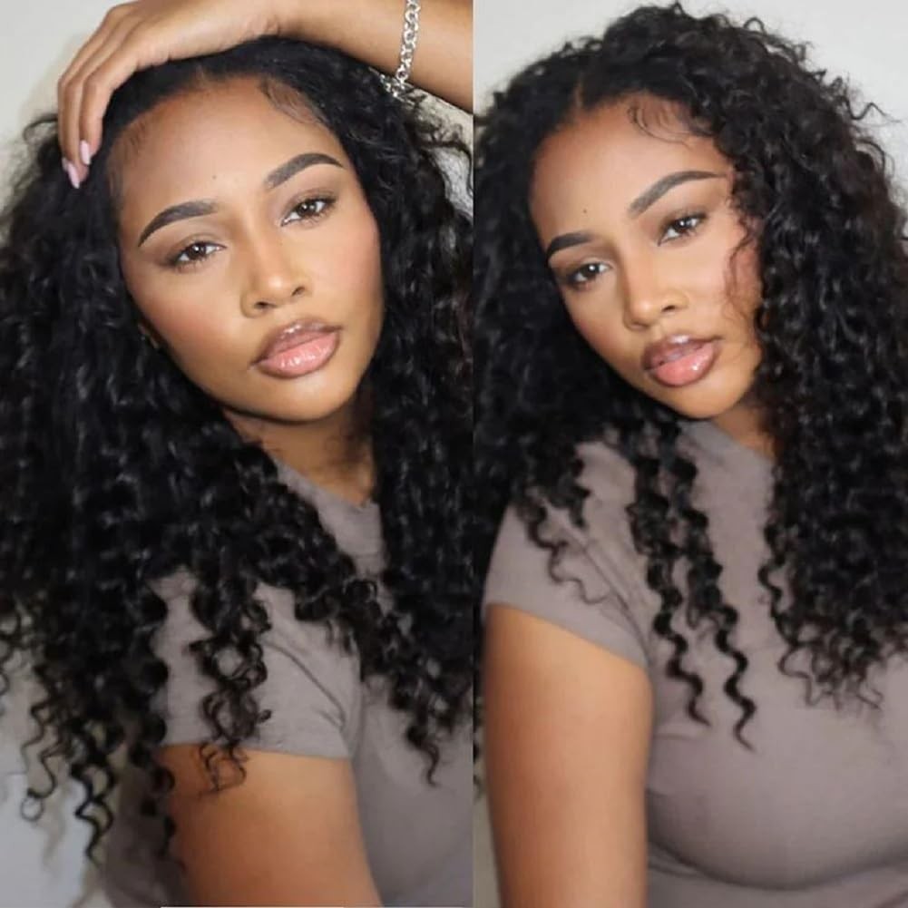 Rebasar Deep Wave Human Hair Bundles 8 10 12 Inch Curly Bundles Human Hair