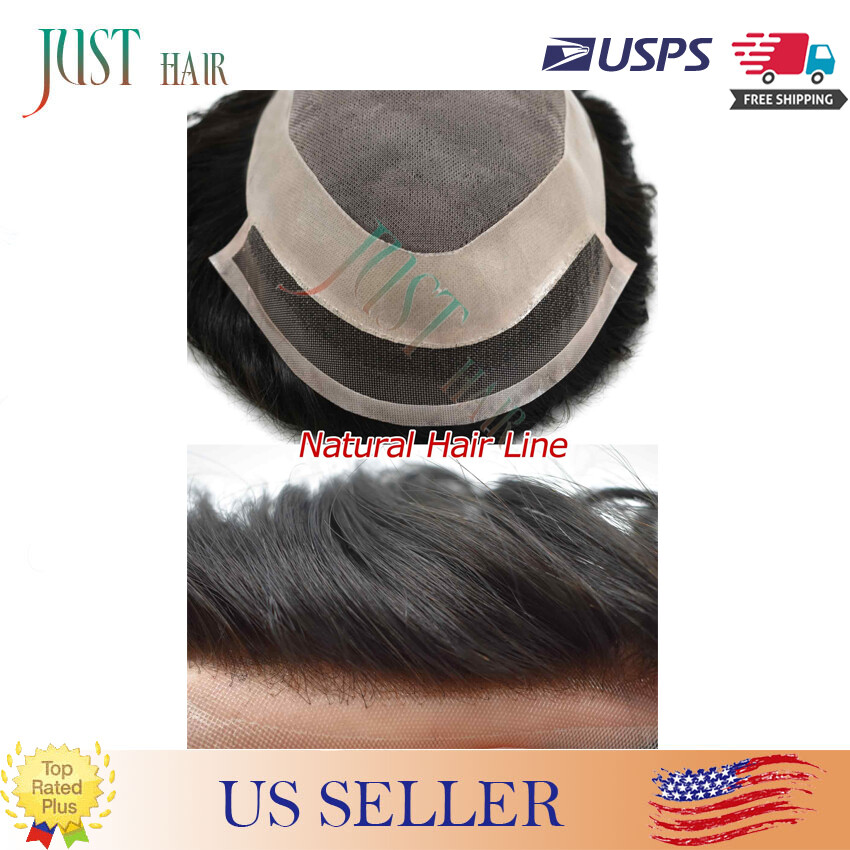 Hair System For Men Human Hair Piece Welded Mono Toupee For Men lace mens toupee