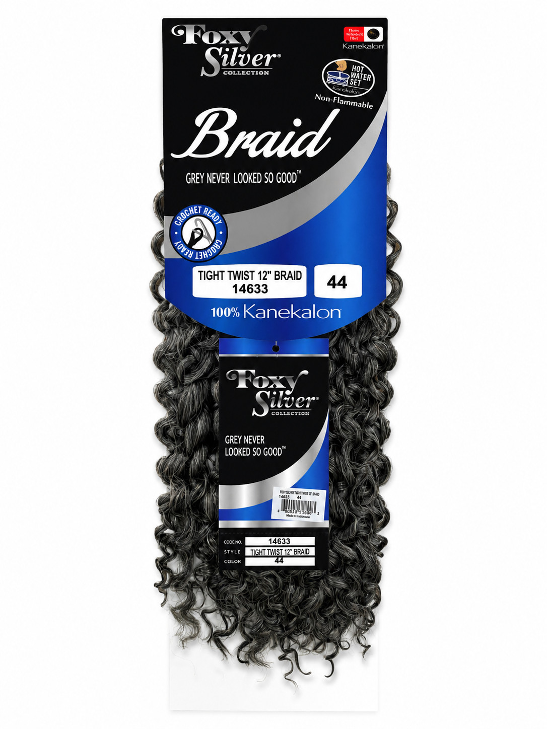 Foxy Silver Tight Twist 12” Crochet Braiding Hair