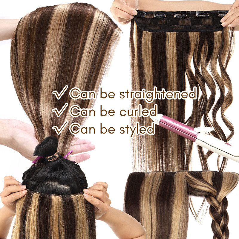 CLEARANCE Clip in Hair Extensions 100% Remy Human Hair Full Head One Piece Thick