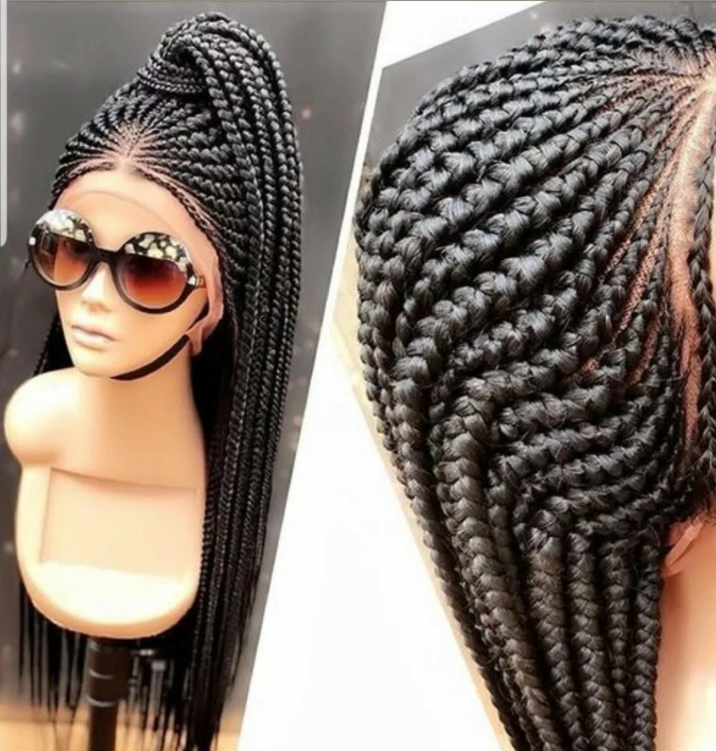 Braided wig: Handmade Braids Cornrows wig,PRE-ORDER ONLY.2-3WEEKS. Location USA
