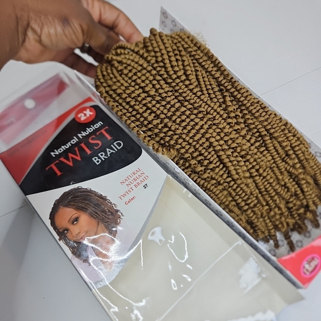 Original Natural Nubian Twist Braid 100% Kanekalon 2X BraidingHair Elastic Twist