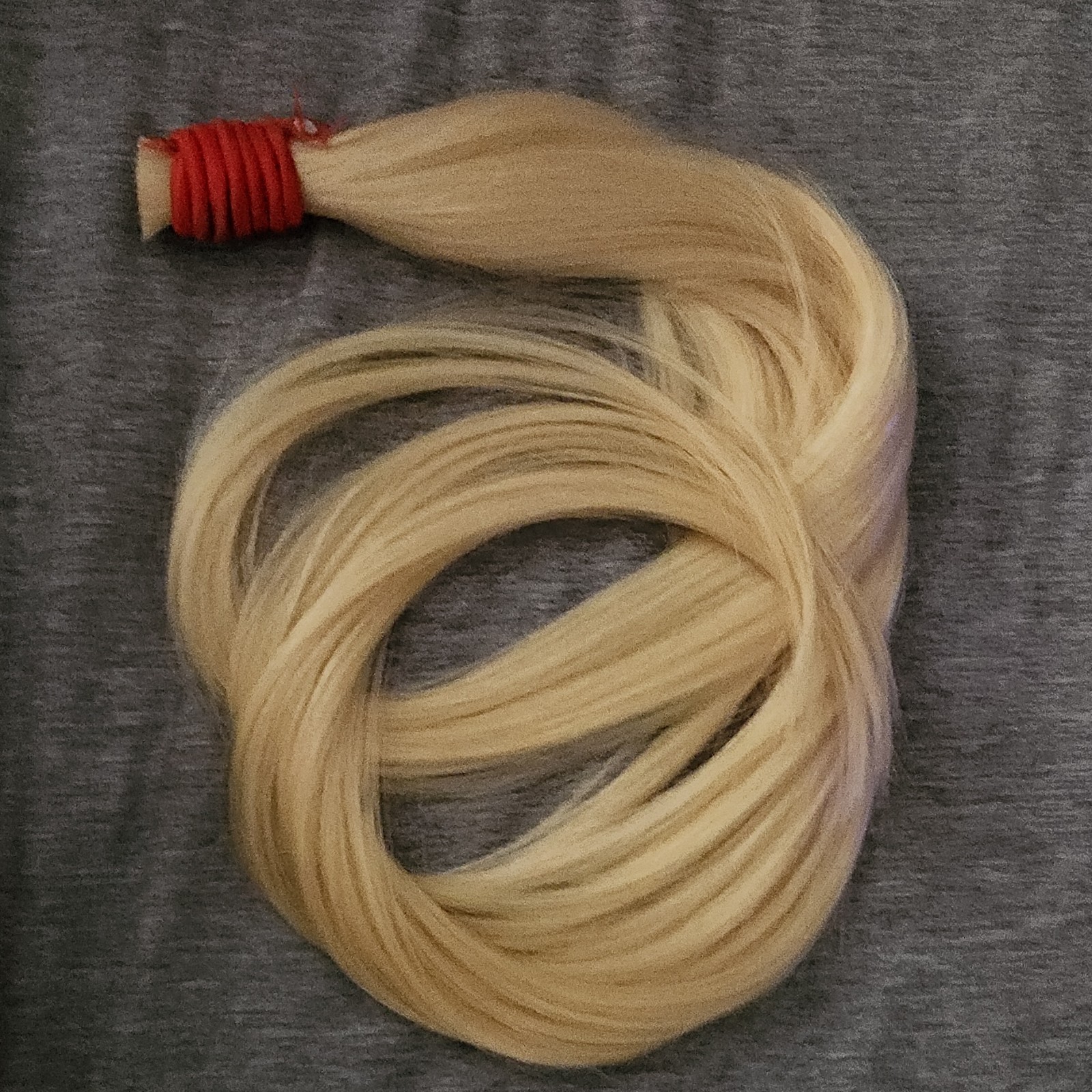 Platinum Blond Straight Hair Extension Weft Human Hair 21-30 in Women Adult