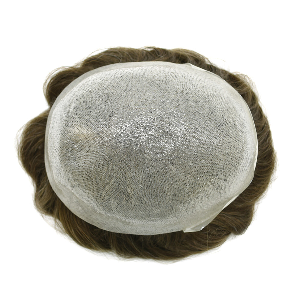 Invisible Ultra Thin Skin Mens Toupee Hair Replacement Poly Hairpiece PU Systems