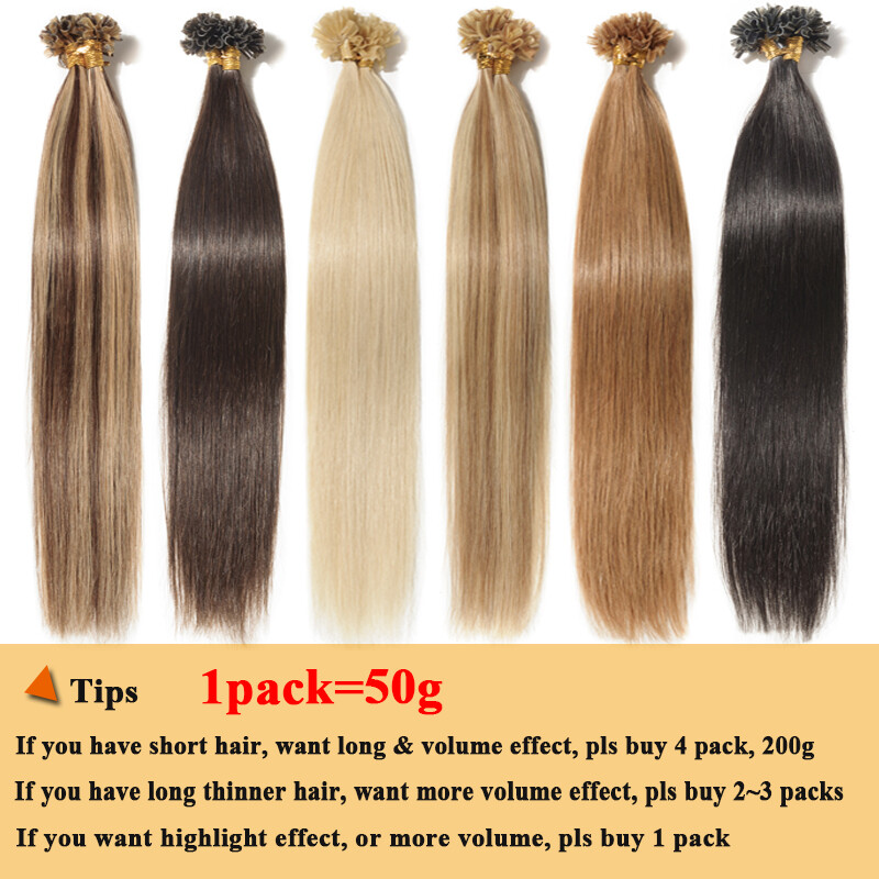 US CLEARANCE Pre Bonded Keratin THICK Nail U Tip Human REAL Hair Extensions 400S