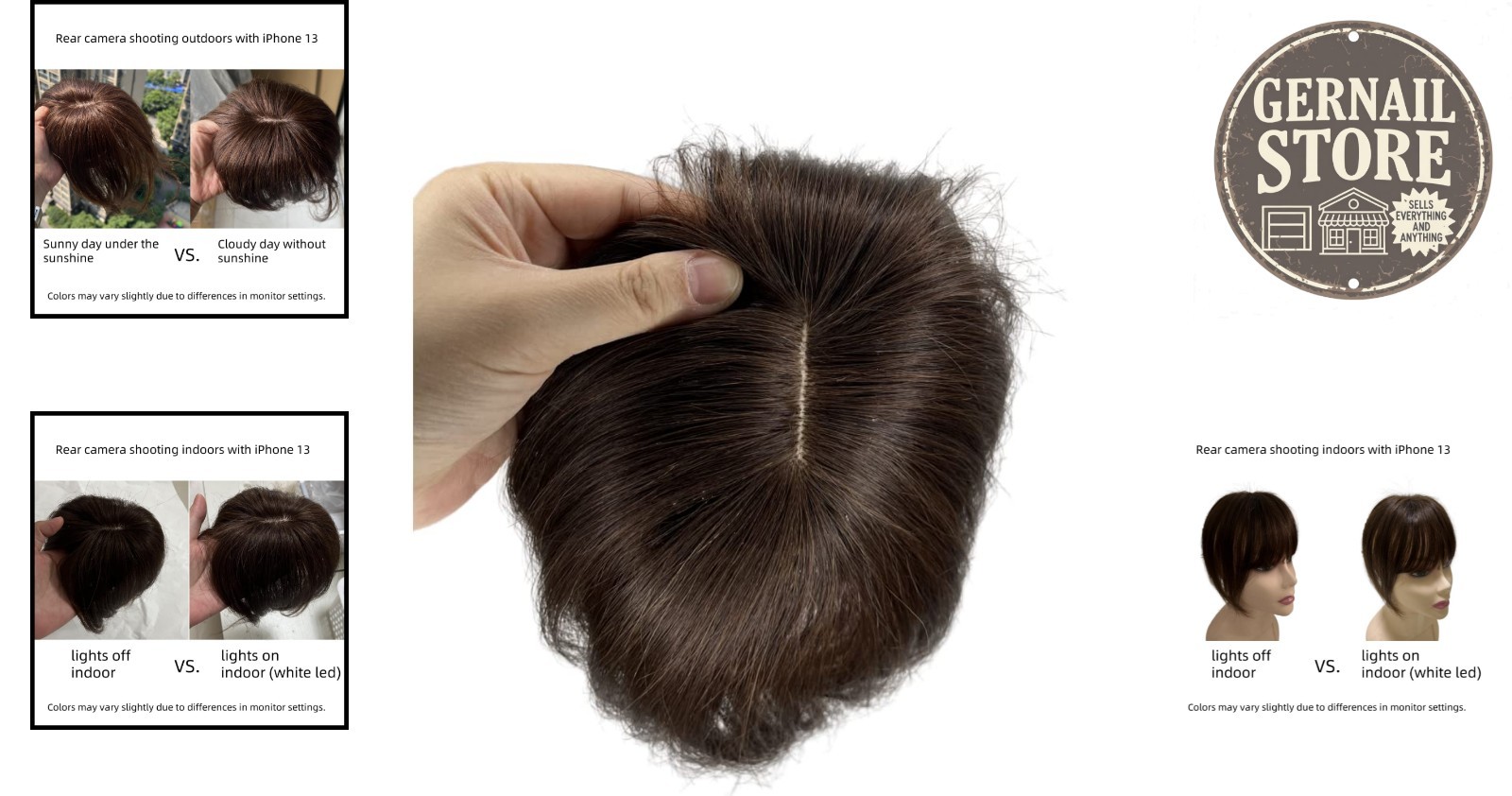 Realistic Human Hair Toppers with Glueless Clips – Custom Style Dark Brown