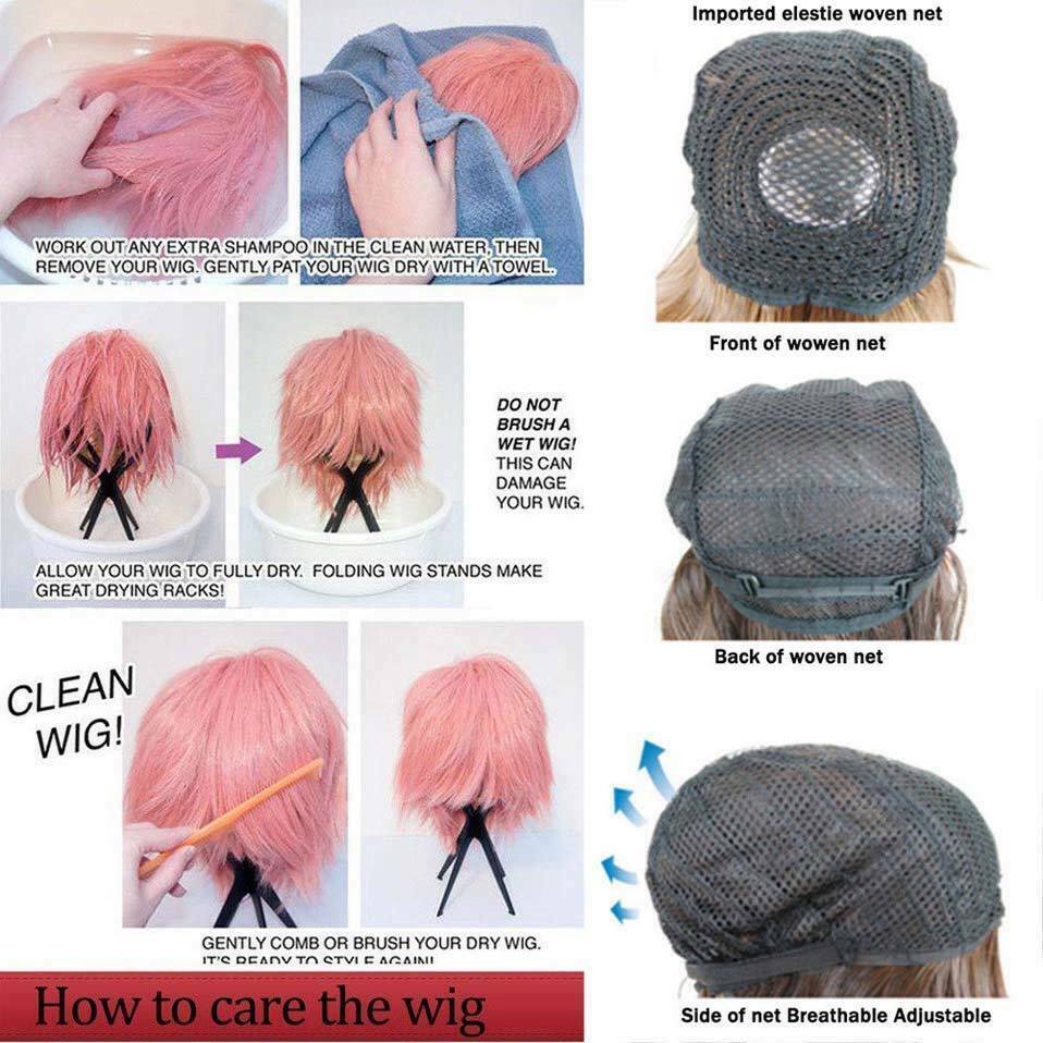 Multi Color Short Straight Hair Wig Anime Party Cosplay Full Hot sell Wigs Orang