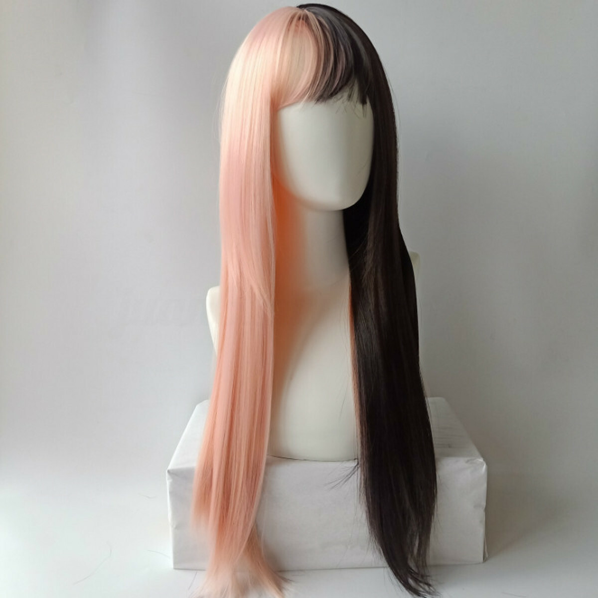 Two-tone Long Straight Hair Japanese Harajuku Wig Lolita Princess Kawaii Woman’s