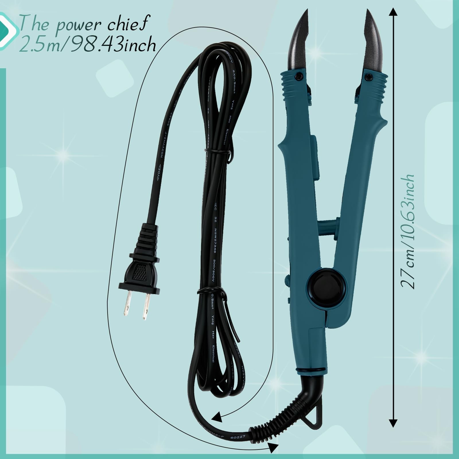 Professional Hair Extensions Tool with Fusion Heat Iron Connector Wand, US Pl…
