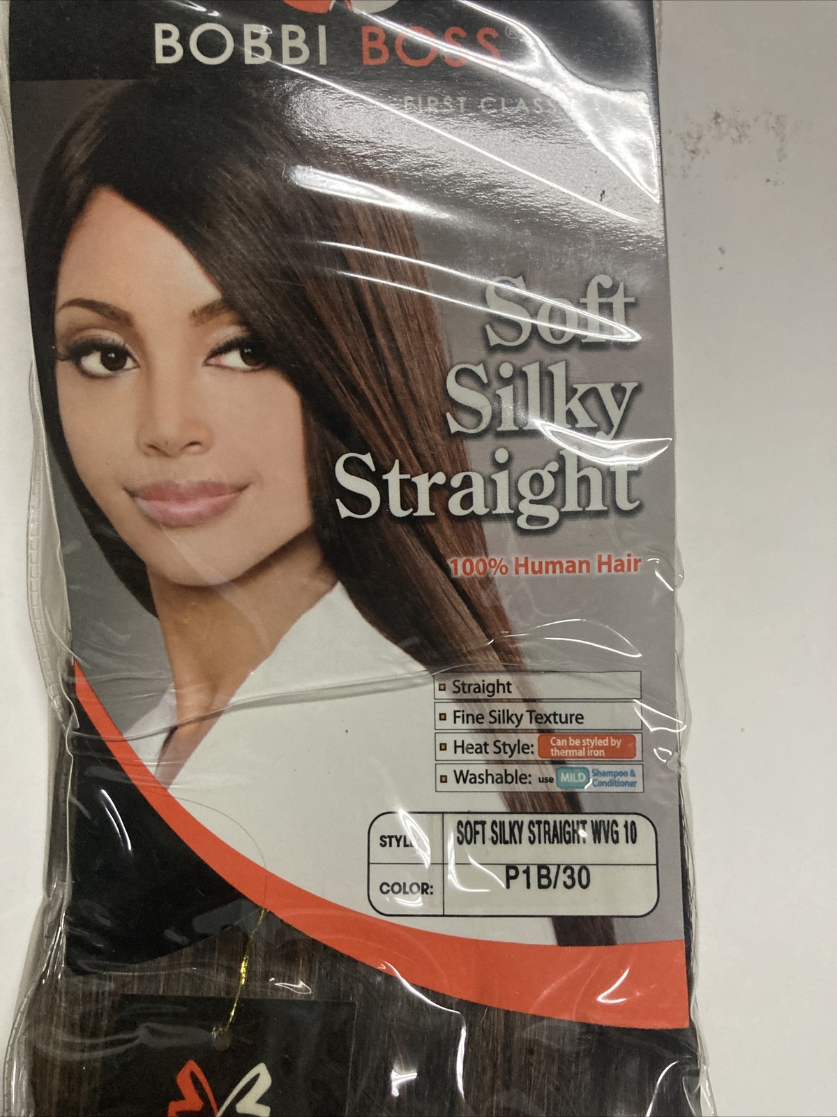 Bobbi Boss 100% Human Hair for Weaving Soft Silky Straight 10″ Color: P1B/30