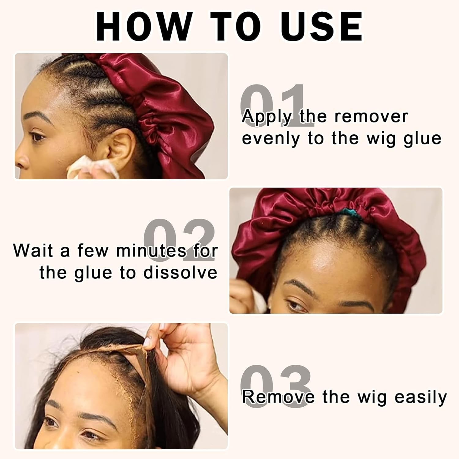 Tape in Extension Remover for Hair adhesive remover one bottle, clear