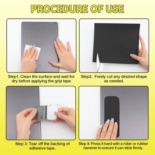 Rubber Grip Tape Ultra Strong Waterproof Anti Slip Tape 1In x 16.5Ft 1 Black
