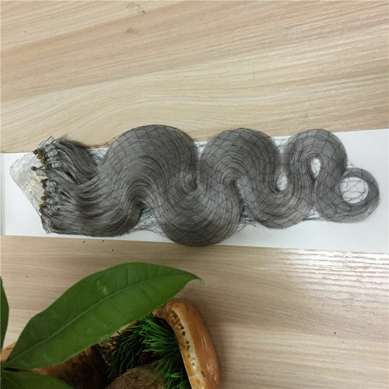 16-26Inch Body Wavy Ombre Loop Micro Rings Beads Soft Remy Human Hair Extensions