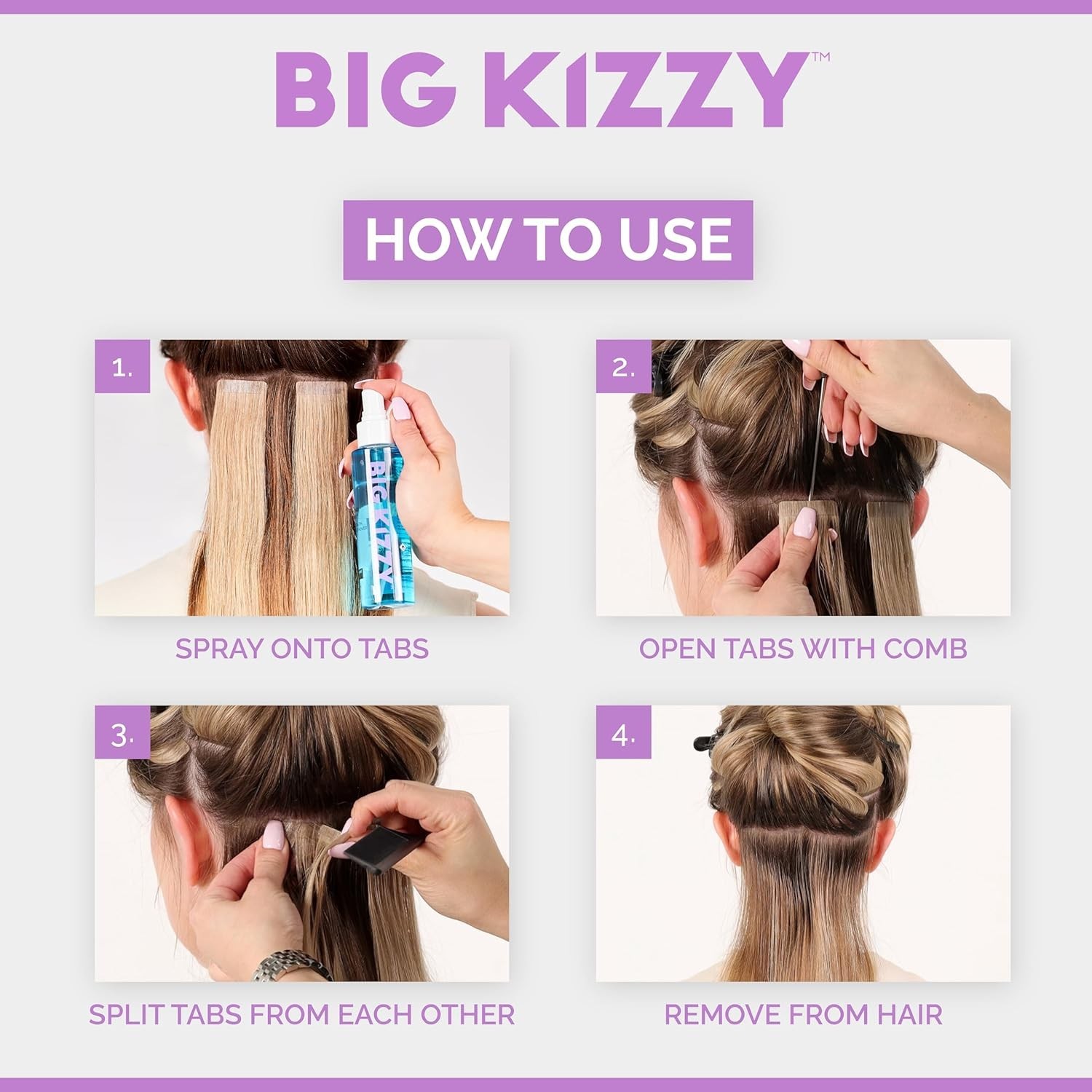 Blue Bond Remover – Tape in and Keratin Hair Extension Remover – Effortless, …