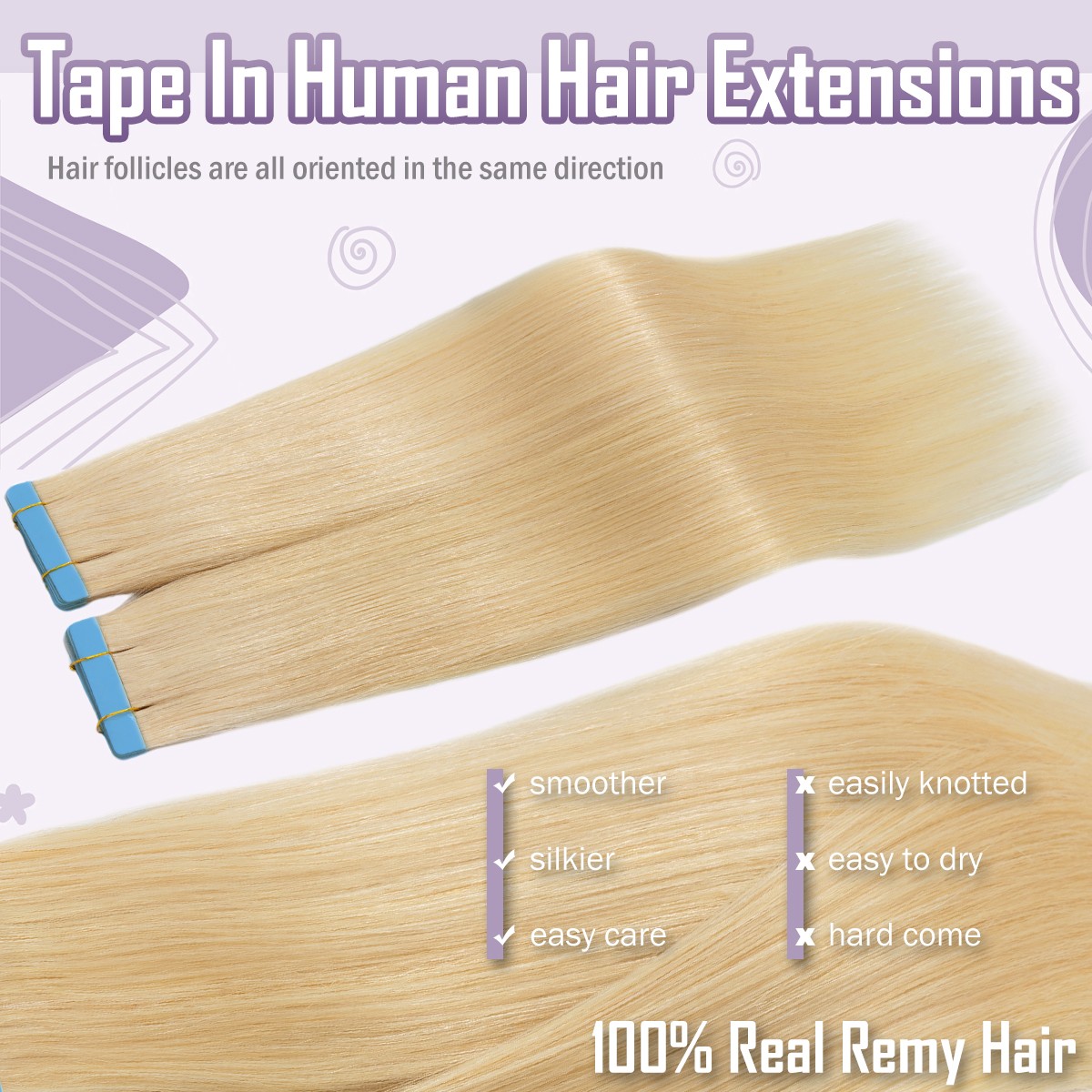 Invisible Tape In Remy Human Skin Weft 100% Hair Extensions THICK Full Head 150G
