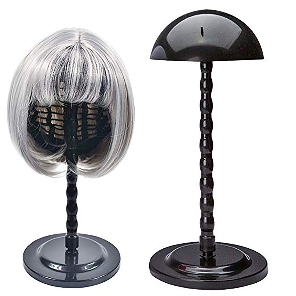 KDOSP Wig Stand Plastic Hat Display Head 1 Count (Pack of 1), Black