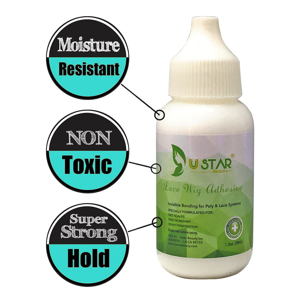 Ustar Hair Replacement Adhesive 1.3 oz for Lace Frontal, Closure Wig 1 bottle