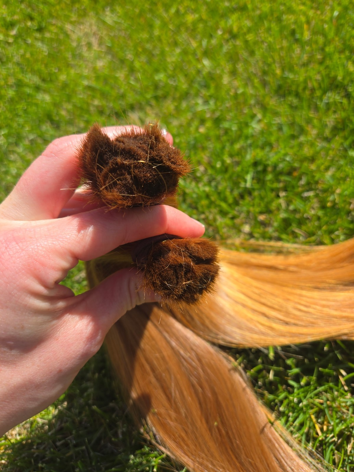 2 – 14inch bundles of Red Virgin Human Hair ~ 65 grams each