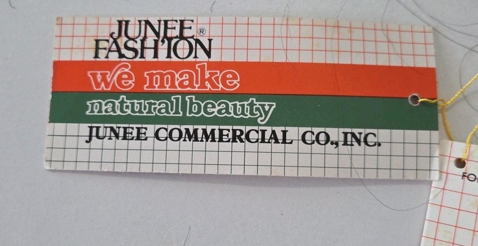 Junee Fashion Synthetic Fiber Synthetic Half Hair Wig NOS Long 1980s Brown
