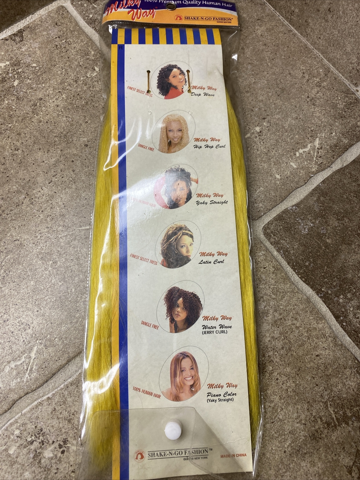 Shake N Go Milkyway 10” Color Yellow 100% Human Hair European WEAVE