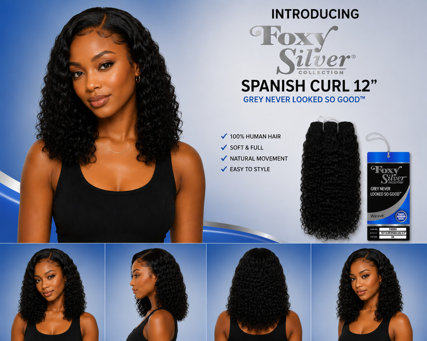 100% Human Hair Weaves, 8″-12″, Deep Wave, Jerry Curl, Spanish Curl, Ocean Wave