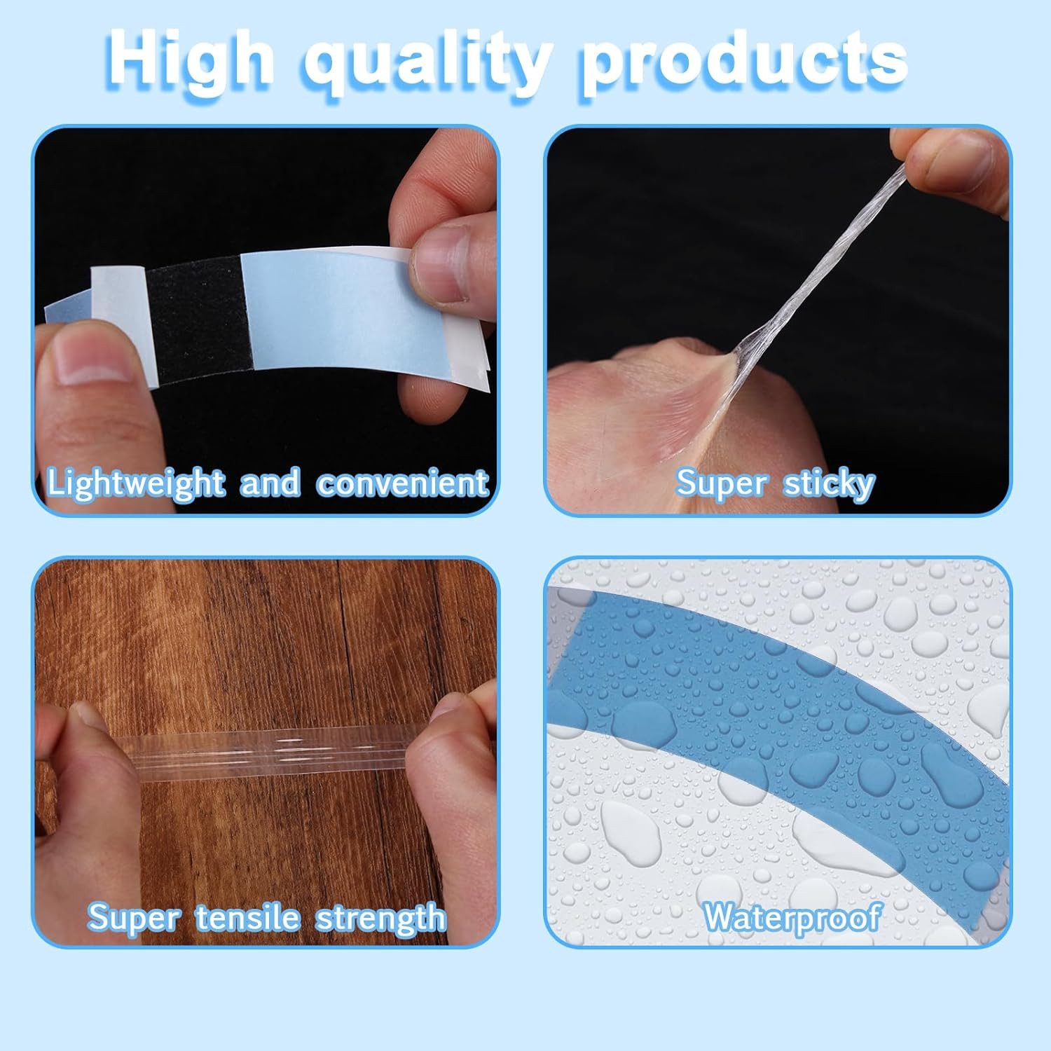 48Pcs Double Sided Ultra Hold Waterproof Lace Glue for Front Lace Wig,Bold Hold
