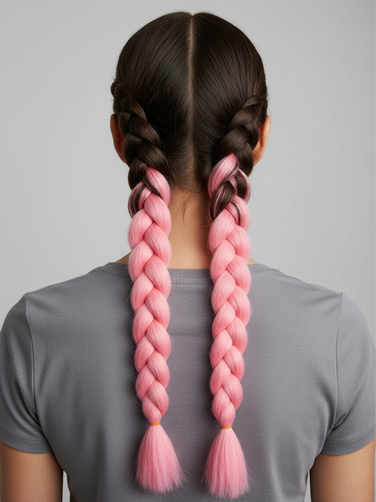4Pcs 24″ Jumbo Braiding Hair Extensions Braids+24Pcs Multi-color Hair Rope Set
