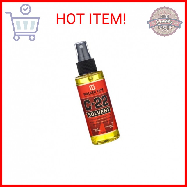 Walker Tape C-22 Solvent Spray 4 oz, Fast-Acting Adhesive Remover for Wig Tape,