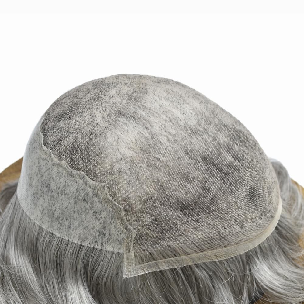 Swiss Lace Front Men Toupee Remy Human Hairpiece Bleached Knots Natural Hairline