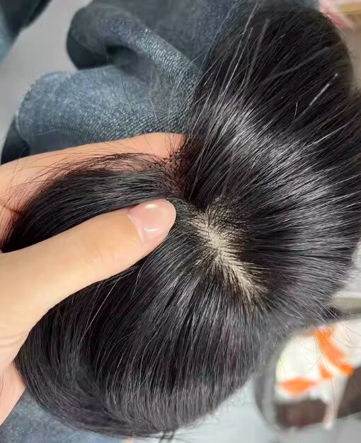 Clip In Human Hair Straight Bangs Toppers For Women Thinner Hair Replacement