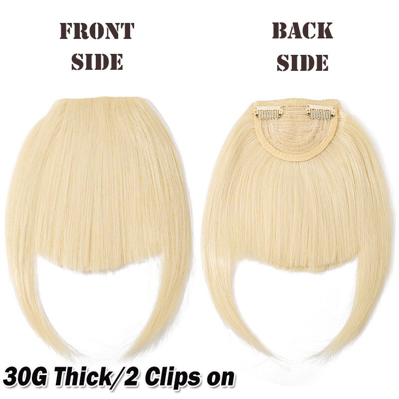 Clip in on Thin Neat Bangs Hair Front Fringe Hairpiece Hair Extensions AS Human