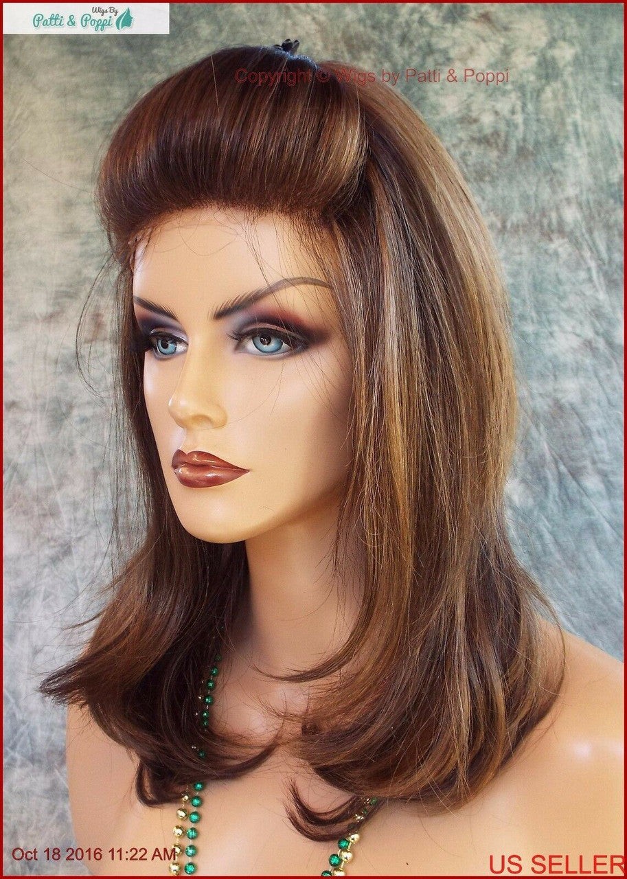 BOBBI Lace Front Monofilament Wig Envy Wigs Medium Brown E597 Long Straight Hair