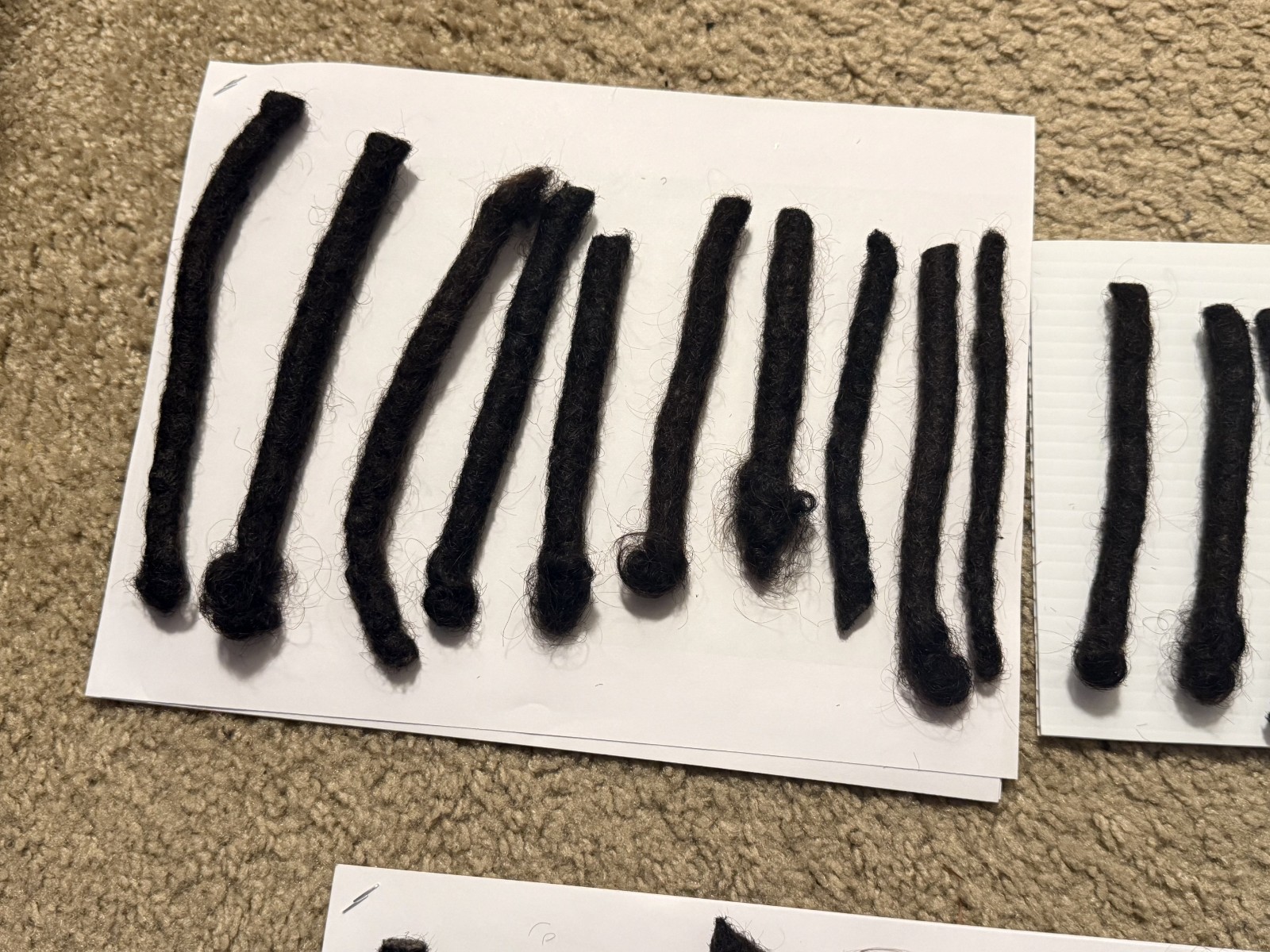 46 human hair dreadlocks recently cut