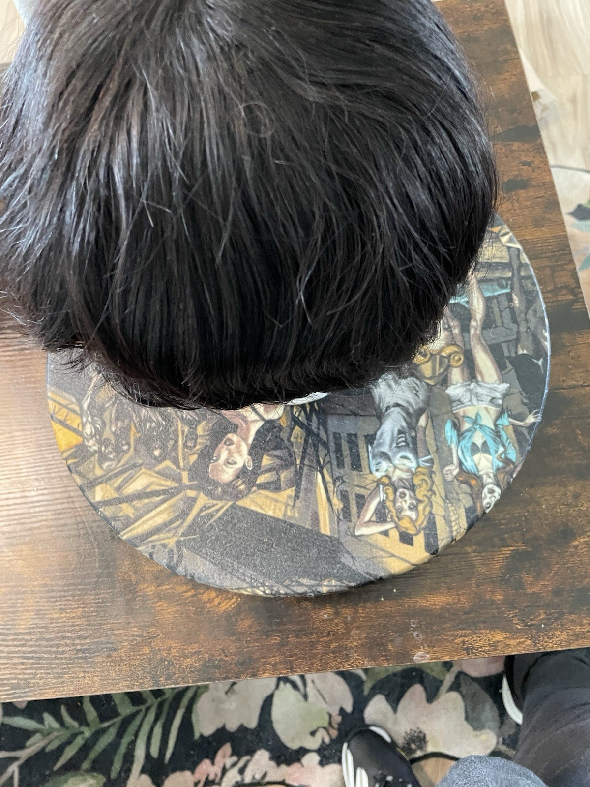 SisBroSis 4×4 Pixie Cut Human Hair Wig Lace Closure Middle Part 1B