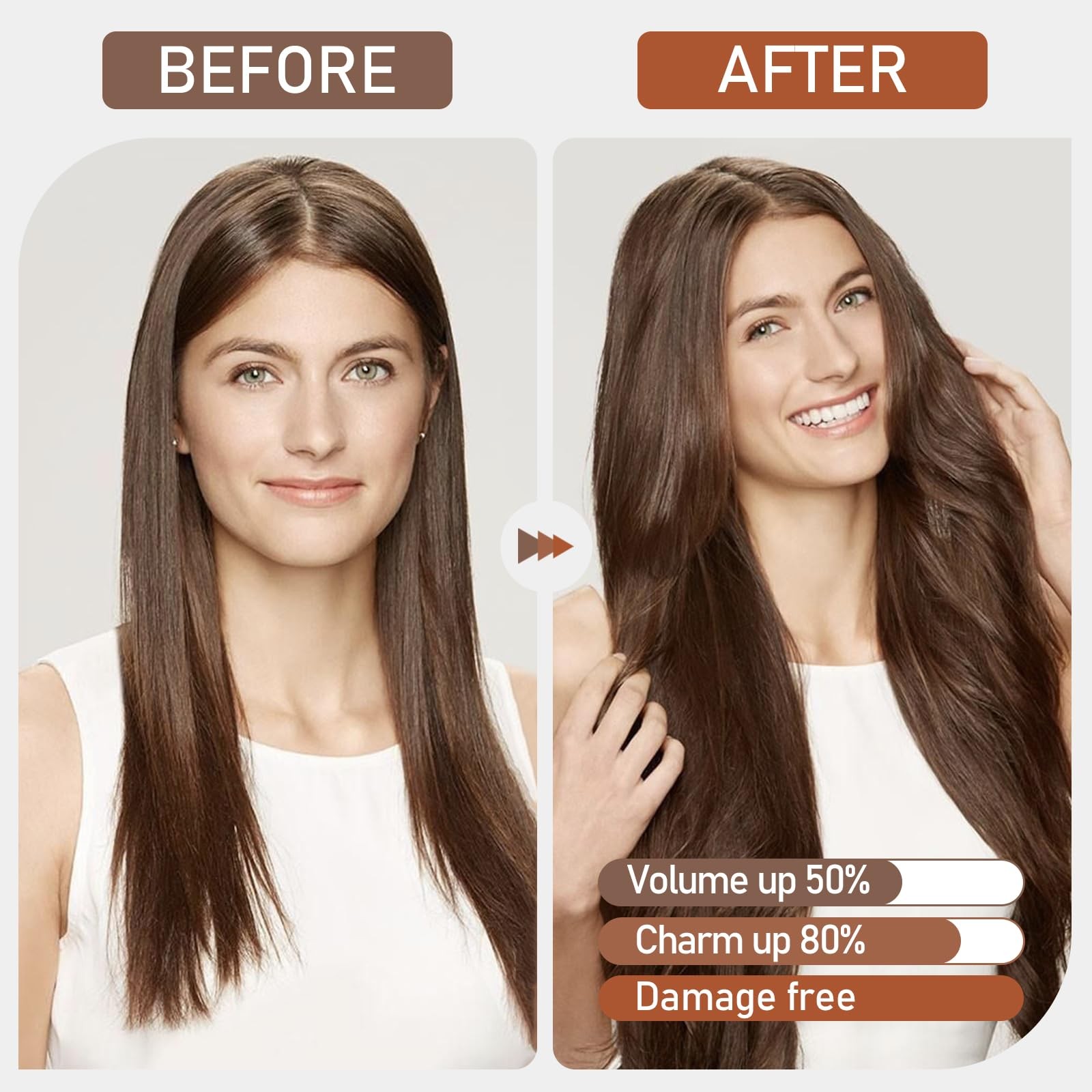 Vinbao Hair Extensions Clip In Human Hair Black Roots To Brown 140G 16 Inch