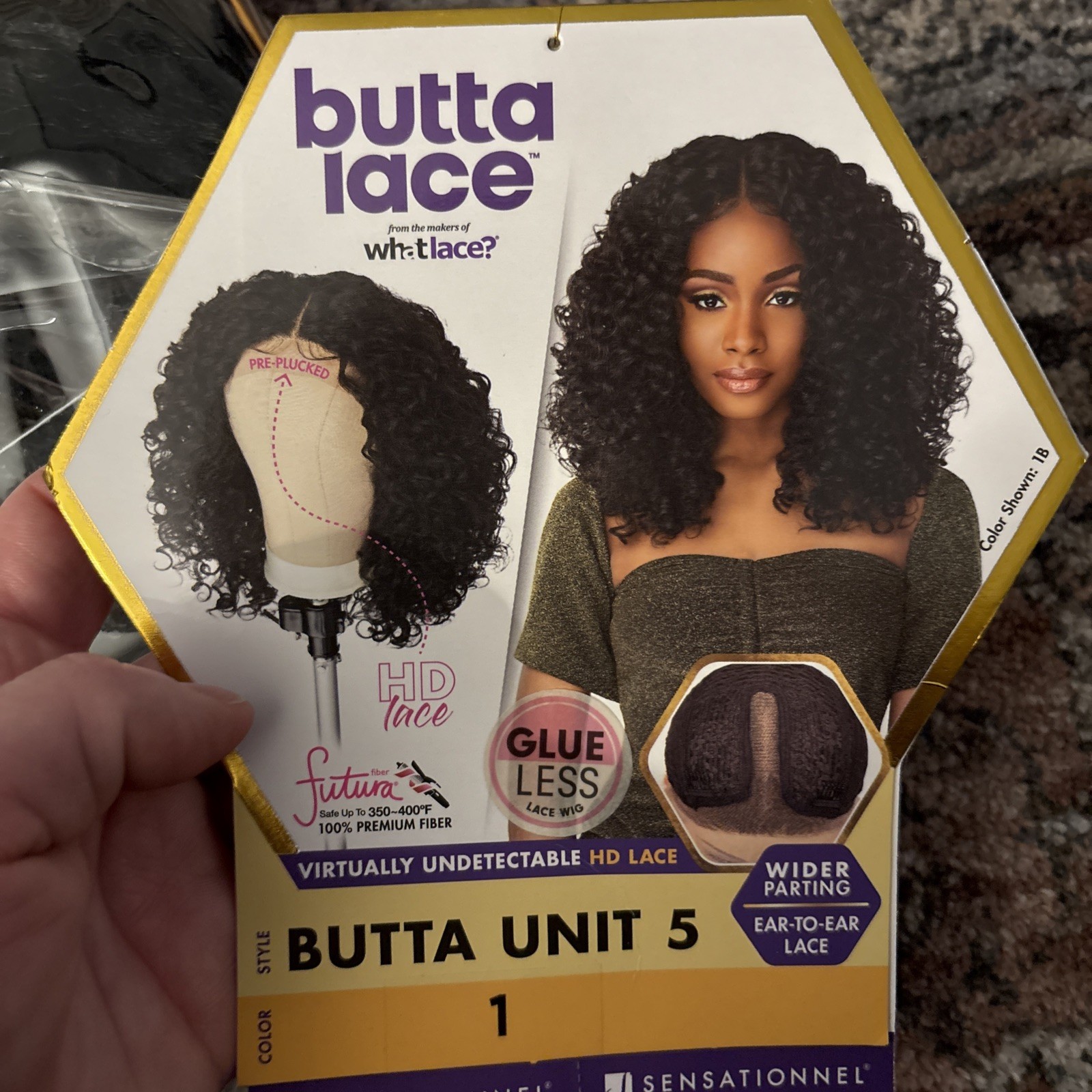 Sensationnel Synthetic HD Lace Front Wig – BUTTA UNIT 5 (Color 1) NEW