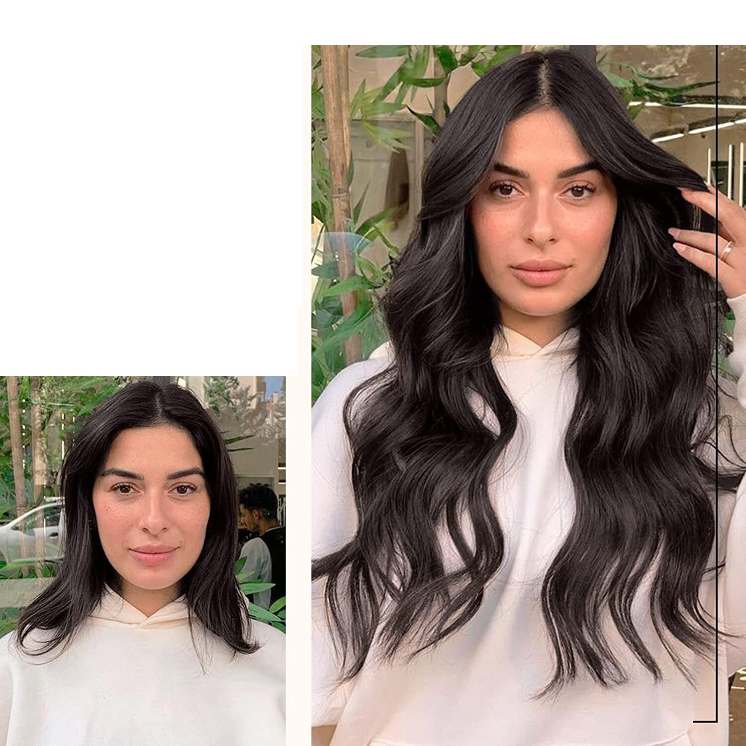 NEW 3/4 Machine Cap Half Wig Body Wave 100% Human Hair Remy Hair 3/4 Half Wig