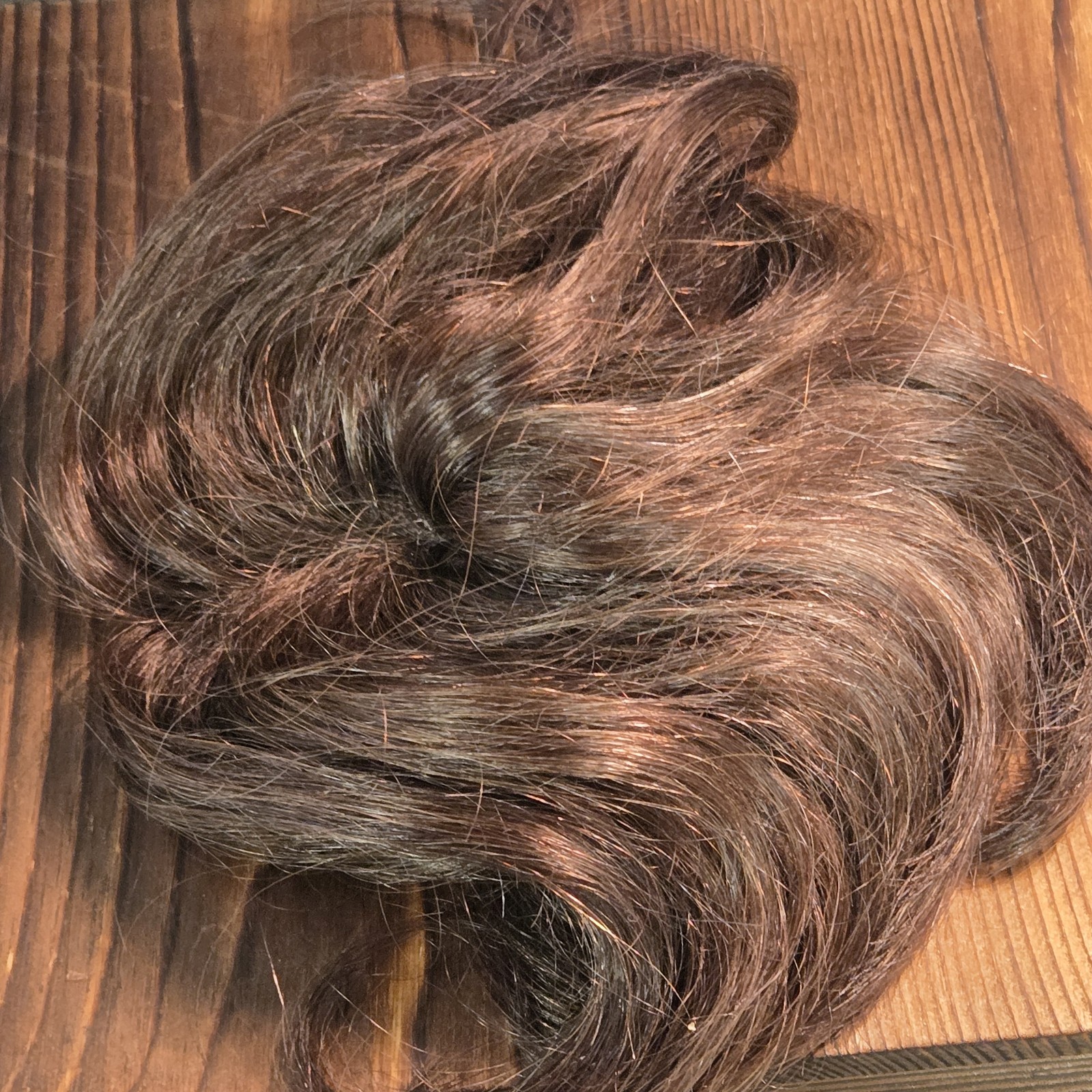 unisex- hairpiece toupee dark brown 100% human hair