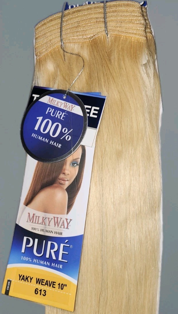 Milky Way Pure 100% Human Hair Yaky Weave 8”-18” Colors 1 1B 2 4 27 30 613 530