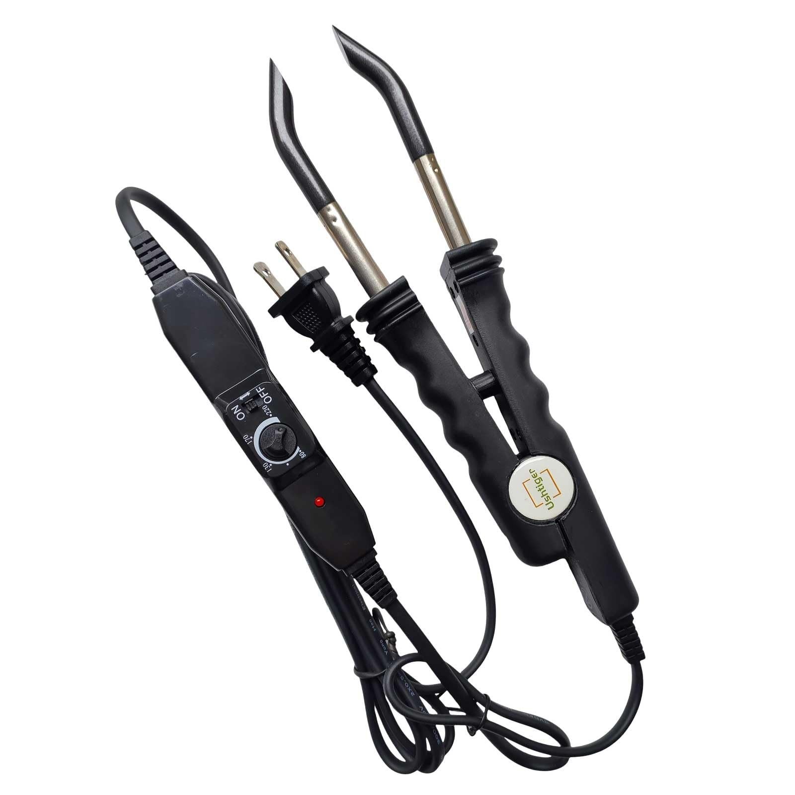 Hair Extension Connector Machine Kit – Pre-Bonded Keratin Flat Tips, Heat Wand,