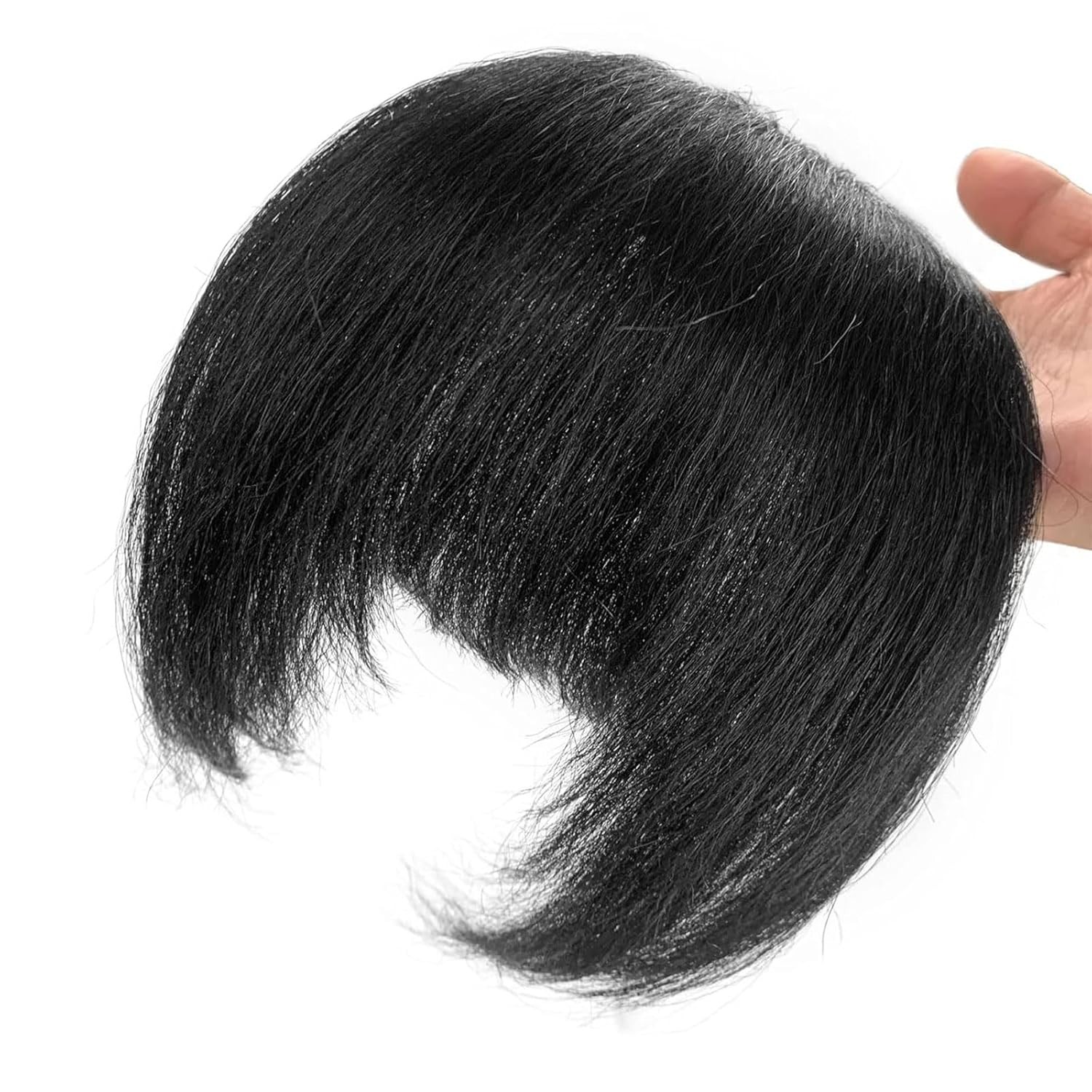 Black Women Clip in Bangs Yaki Kinky Straight Hair Extensions Short Hair