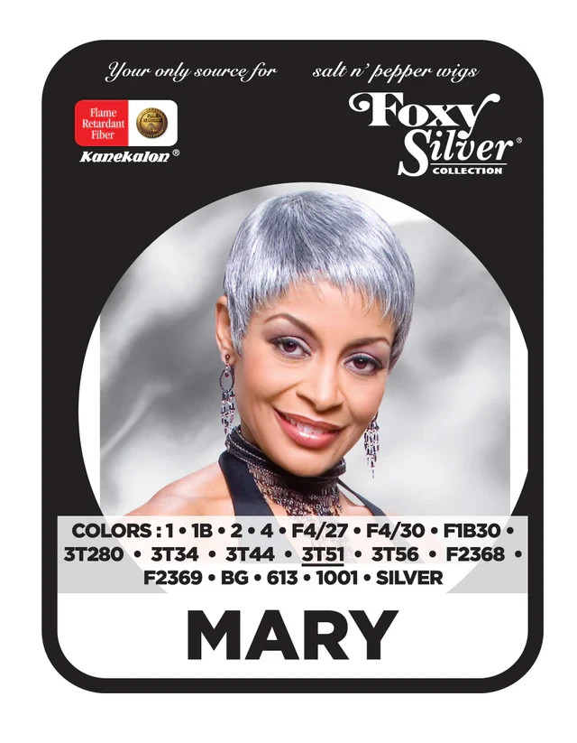 Foxy Silver MARY Wig, Stylish and Natural-Looking Synthetic Wig