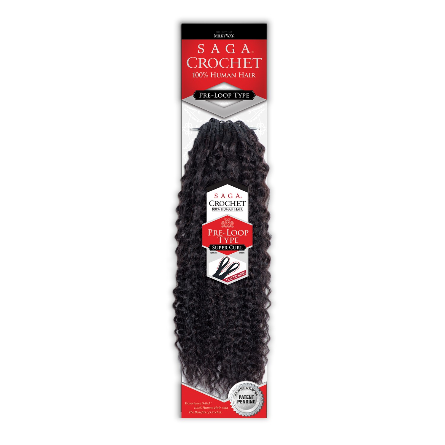 Saga 100% Human hair crochet Loop type – Super curl