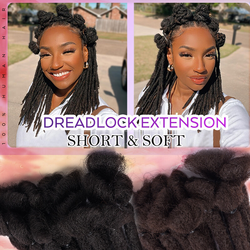 100% Real AS Human Hair Dreadlocks Extensions Crochet Braiding Hair Afro Faux US