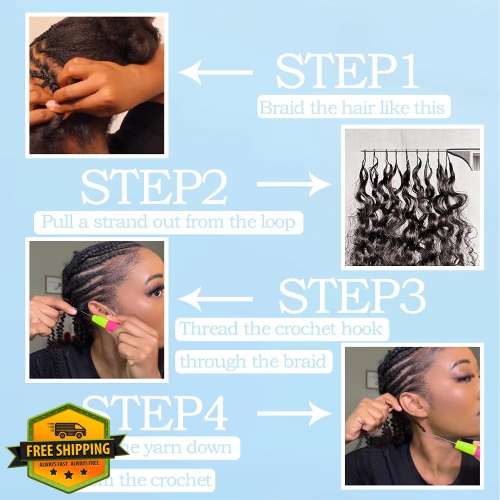 Ltredky Miracle Knots Crochet Hair Natural Black 20 Inch