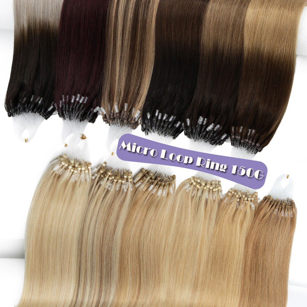 Micro Links Human Hair Extensions Nano Bead Micro Loop Natural Indian Hair US