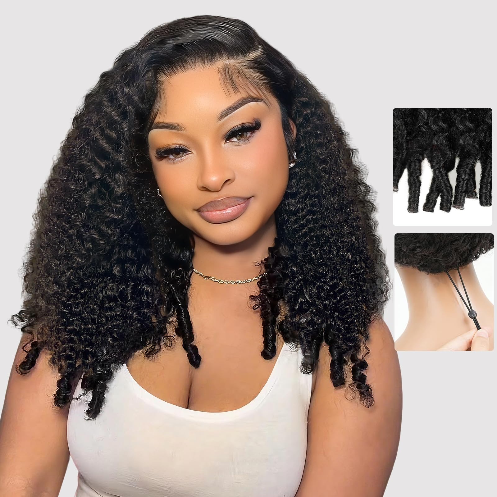 13×6 Burmese Curly Glueless Human Hair Wig, 210 Density, Pre-Plucked Lace Front,