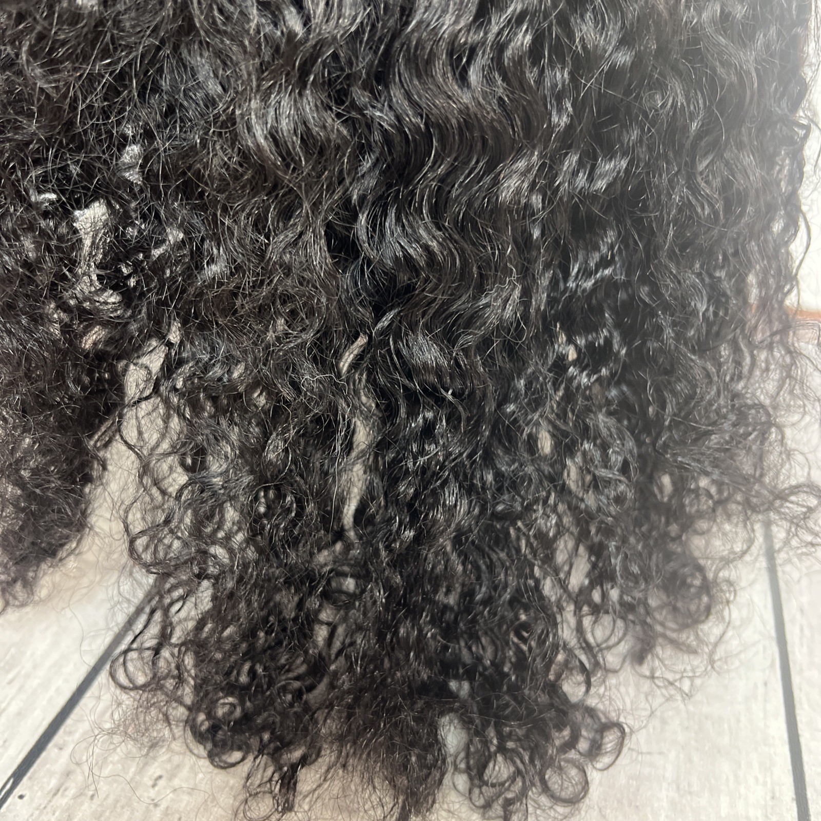 Curly Human Hair Wig with Bangs for Black Women 4×4 HD Lace Closure Wigs 20”